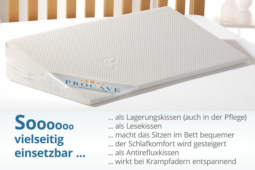 Bettkeil mit Bezug aus Silver Protect-Doppeltuch