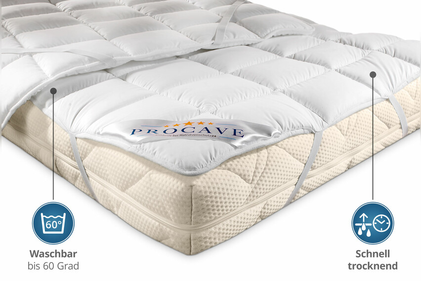Microfaser Matratzenauflage (Micro-Comfort) mit 4 Eckgummis