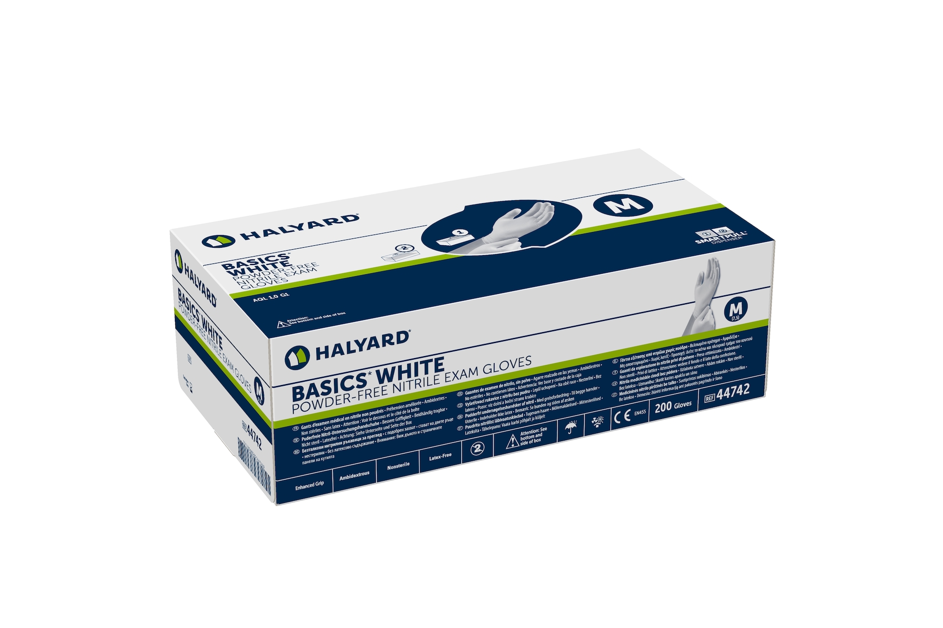 HALYARD BASICS White Nitril-Handschuhe Box