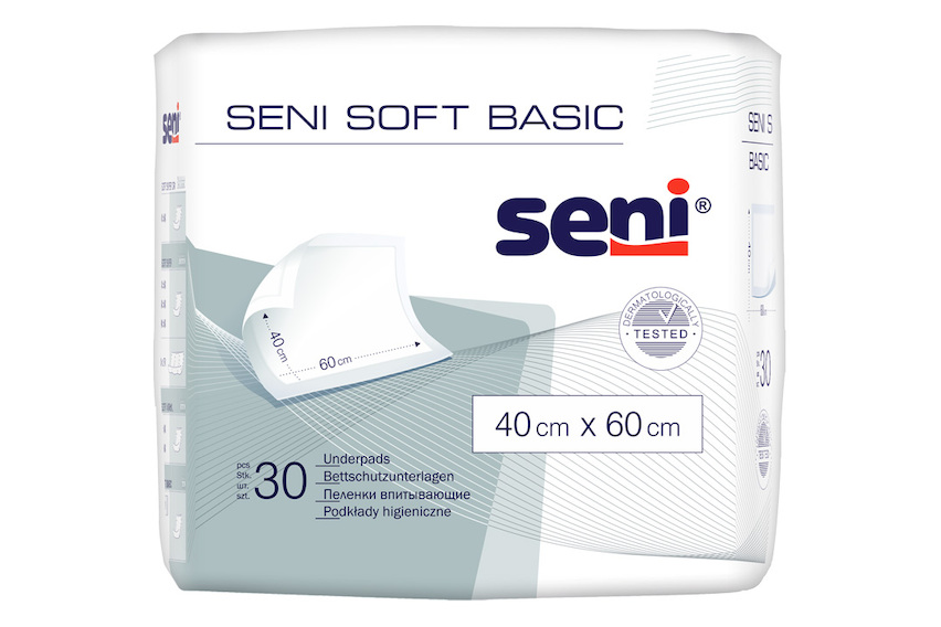 Seni Soft Basic Bettschutzunterlagen Krankenunterlagen Inkontinenz 40x60 cm 30 Stück
