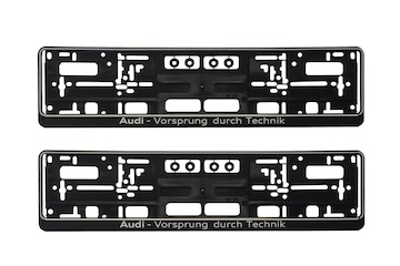 2x Audi Vorsprung durch Technik Kennzeichenhalter