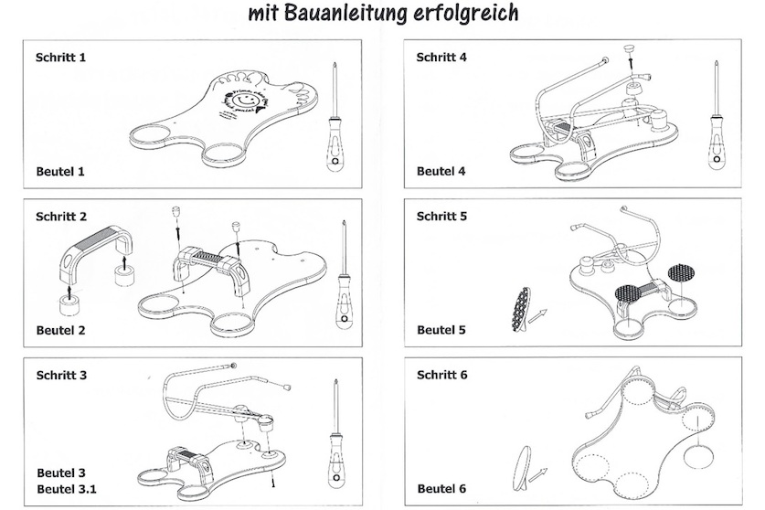 Strumpfanziehhilfe - Bausatz inclusive Wandaufhängung - SABAU