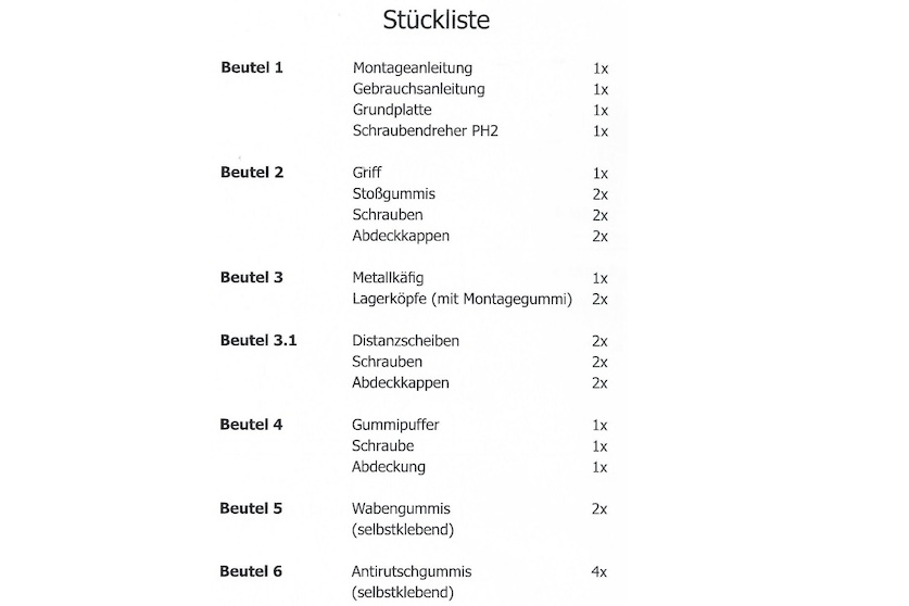 Strumpfanziehhilfe - Bausatz inclusive Wandaufhängung - SABAU