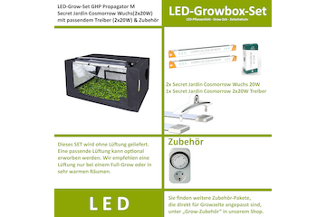 GHP Propagator M Komplettset - Secret Jardin LED Wuchs