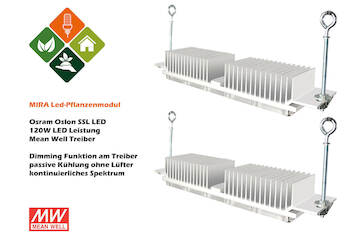 Mirage 120W LED-Pflanzenlicht Set