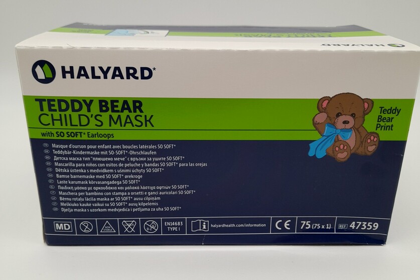 Teddybär Kindermaske mit SO SOFT* Ohrenschlaufen