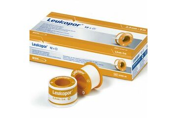 Leukopor 5m x 2,5cm ohne Schutzring