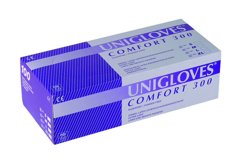 Einmalhandschuhe Latexhandschuhe Unigloves Comfort 300