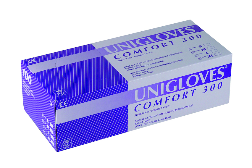 Einmalhandschuhe Latexhandschuhe Unigloves Comfort 300