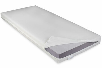 Pflegematratze mit Kaltschaumkern und wasserdichtem Bezug in Weiß