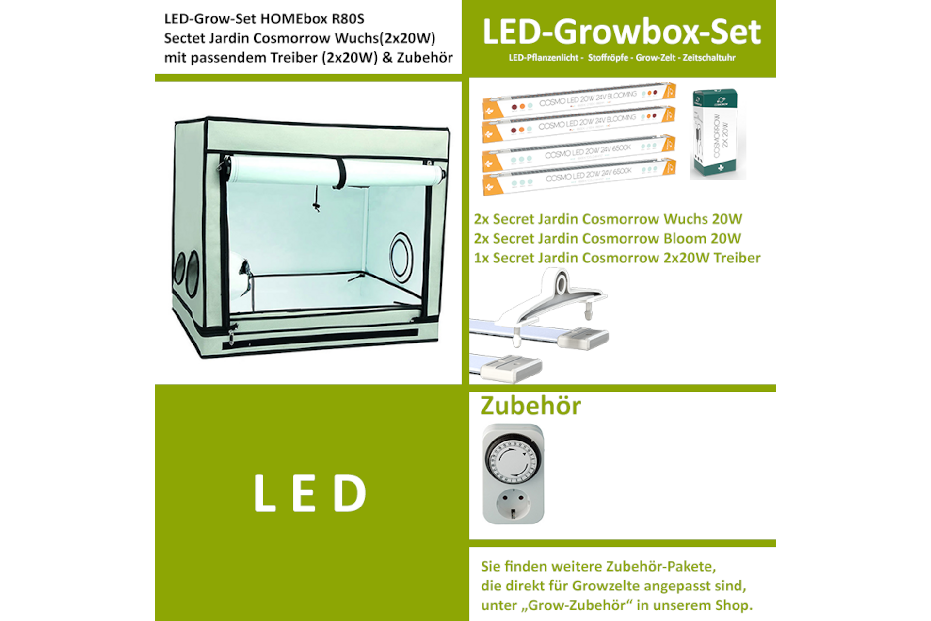 HOMEbox R80S Komplettset - Secret Jardin LED Dual