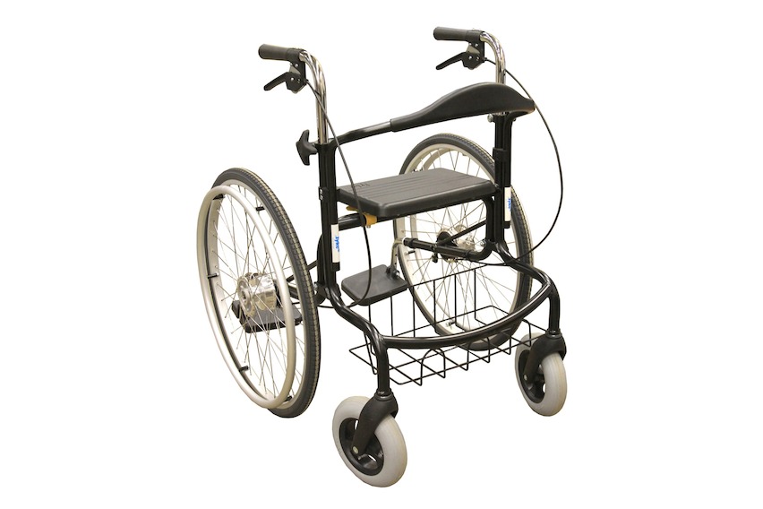 Rollator Wheellator, Kombination aus Rollator, Rollstuhl und Trippelstuhl