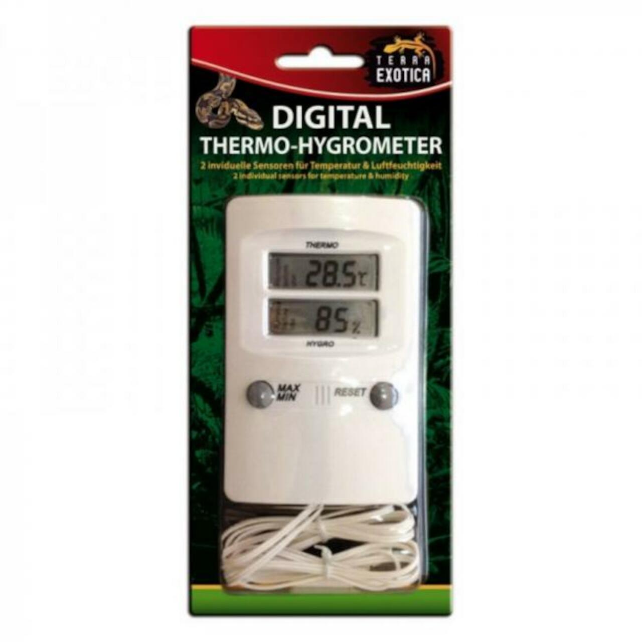 Terra Exotica Digital Thermo-/ Hygrometer mit 2 Fühlern