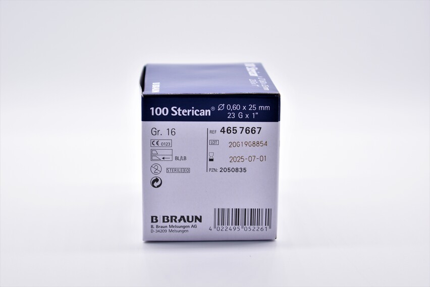 B.Braun Sterican Einmalkanüle / Injektionskanüle 23G 0,60x25, 100 Stück