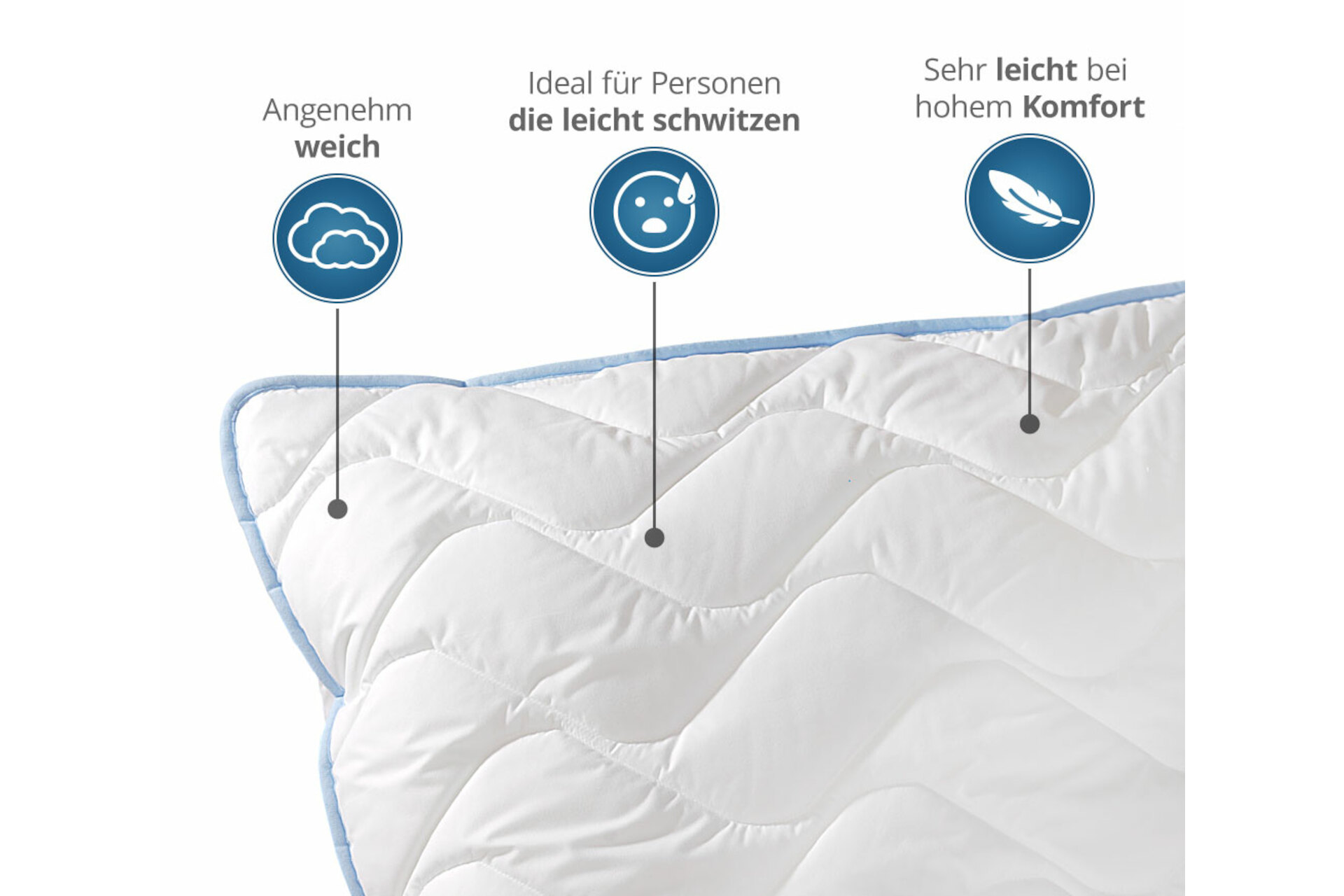 Kühlendes Kopfkissen (TopCool) gegen Schwitzen