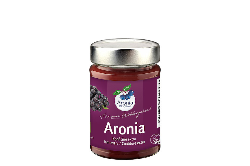 Bio Aronia Konfitüre, 225g Glas, (1,76€/100g)