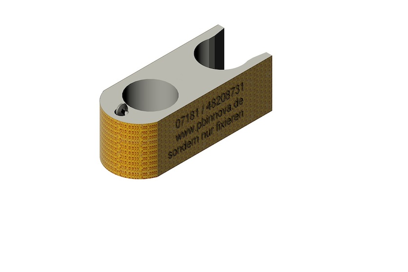 Clipp + Sicher für Gehhilfen ("Krücken") 22,1 mm Ø ≙ 69,43 mm Umfang (CS22)