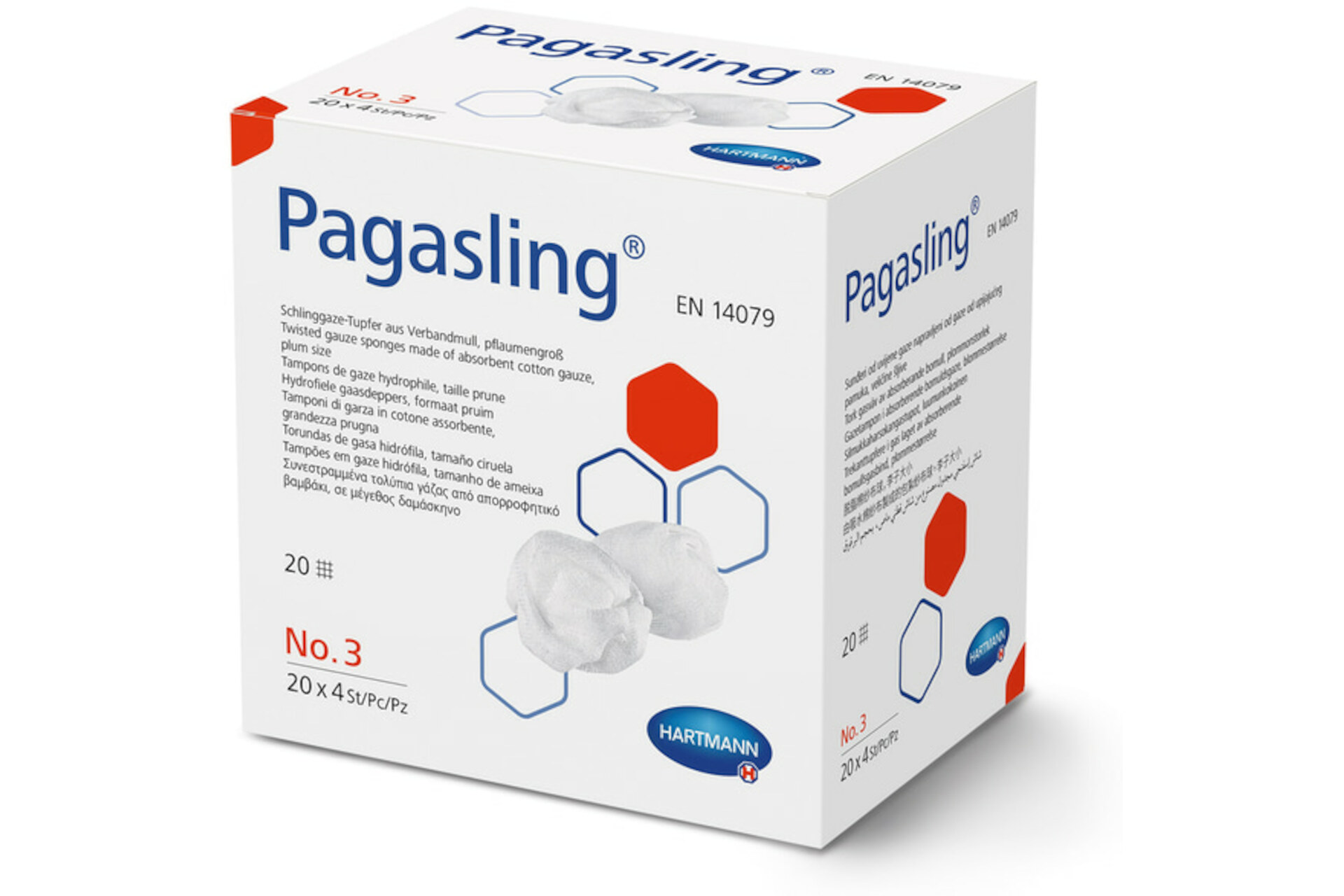 Pagasling® Tupfer Wundtupfer pflaumengroß steril Gr. 3