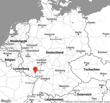 Karte von Ballonfahrt Pfälzerwald Überquerung