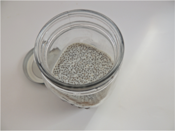 Chia Samen, quellen, Dessert, vegan, vegetarisch, Himbeere, Mango