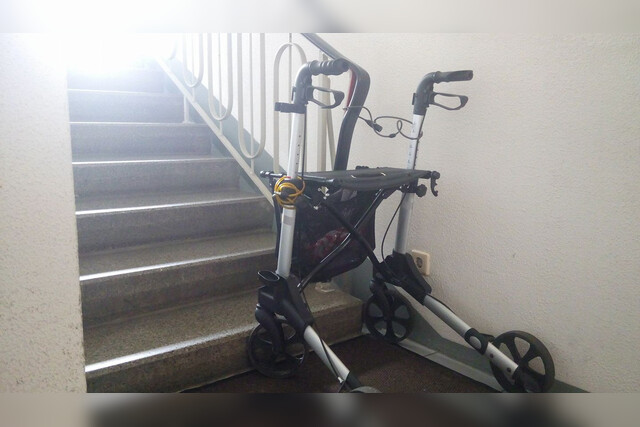 Hausflur Treppenhaus Rollator Wohnung Hilfsmittel