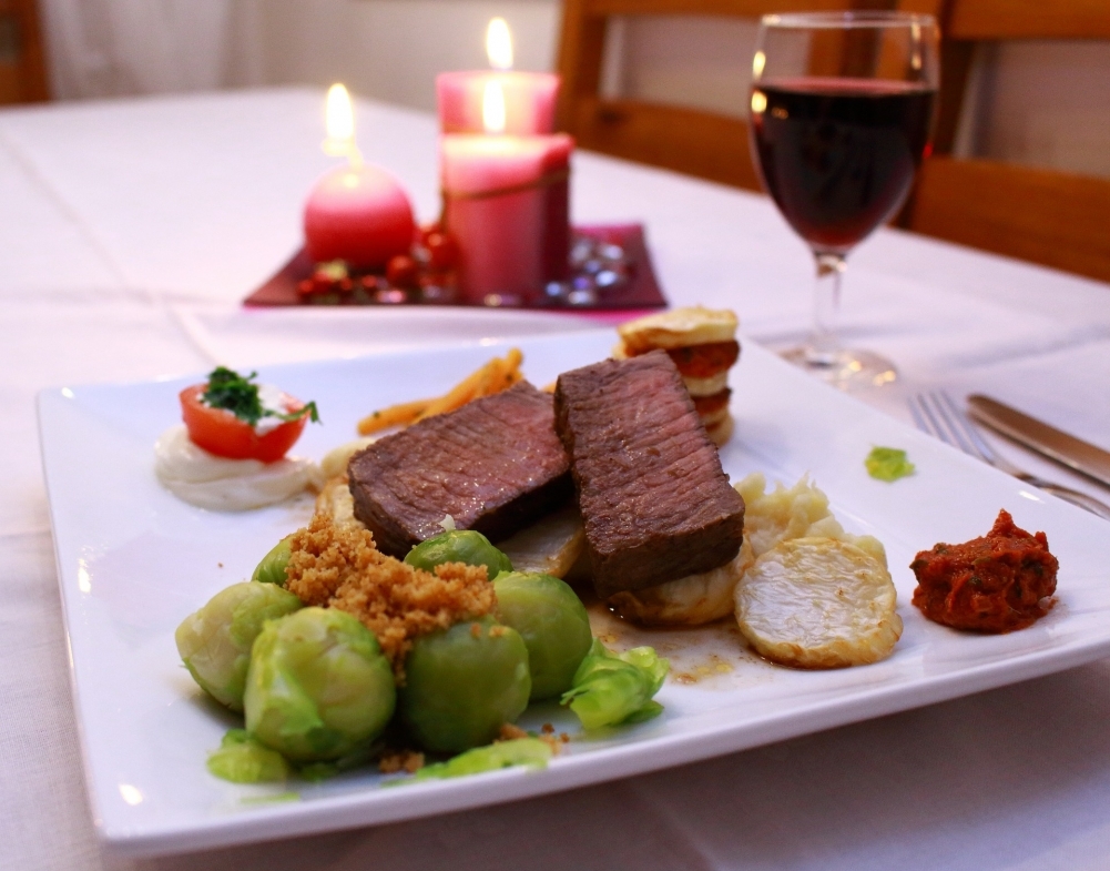 steak, essen, gourmet, wein, romantisch, Nahrung, ernährung