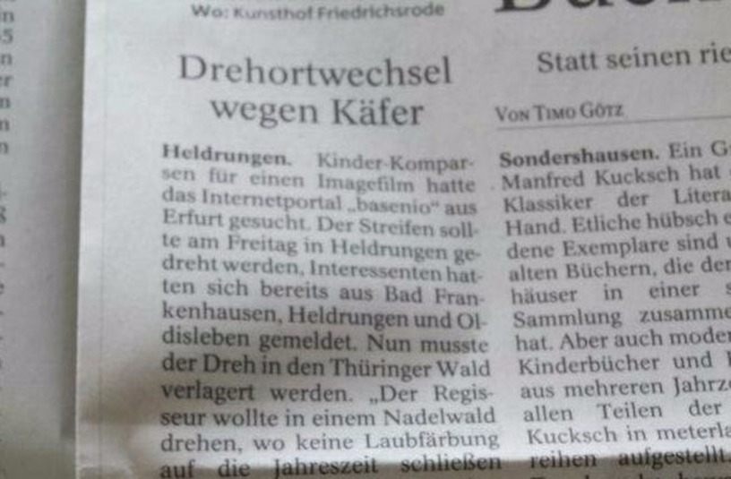 Imagefilm | basenio | Thüringer Allgemeine Bild zum Artikel: Imagefilm | basenio | Thüringer Allgemeine