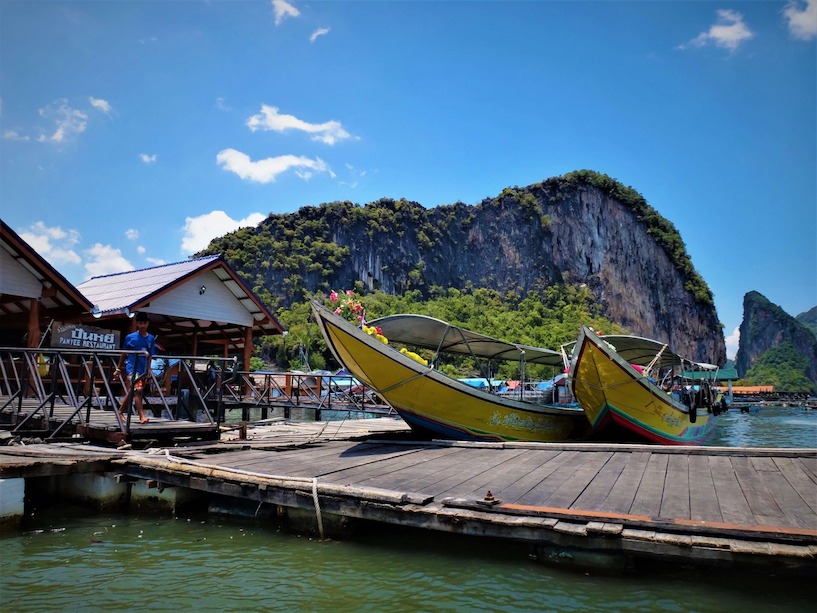 Thailand, Bootssteg, Urlaub, Longtailboot, Reise