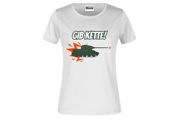 T-Shirt "Gib Kette!" für Damen vorn