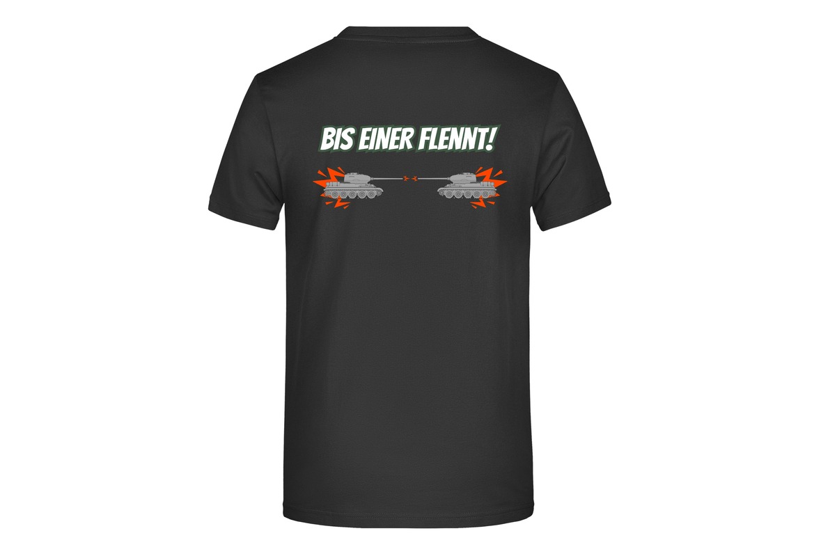 T-Shirt "Bis einer flennt!" für Herren hinten