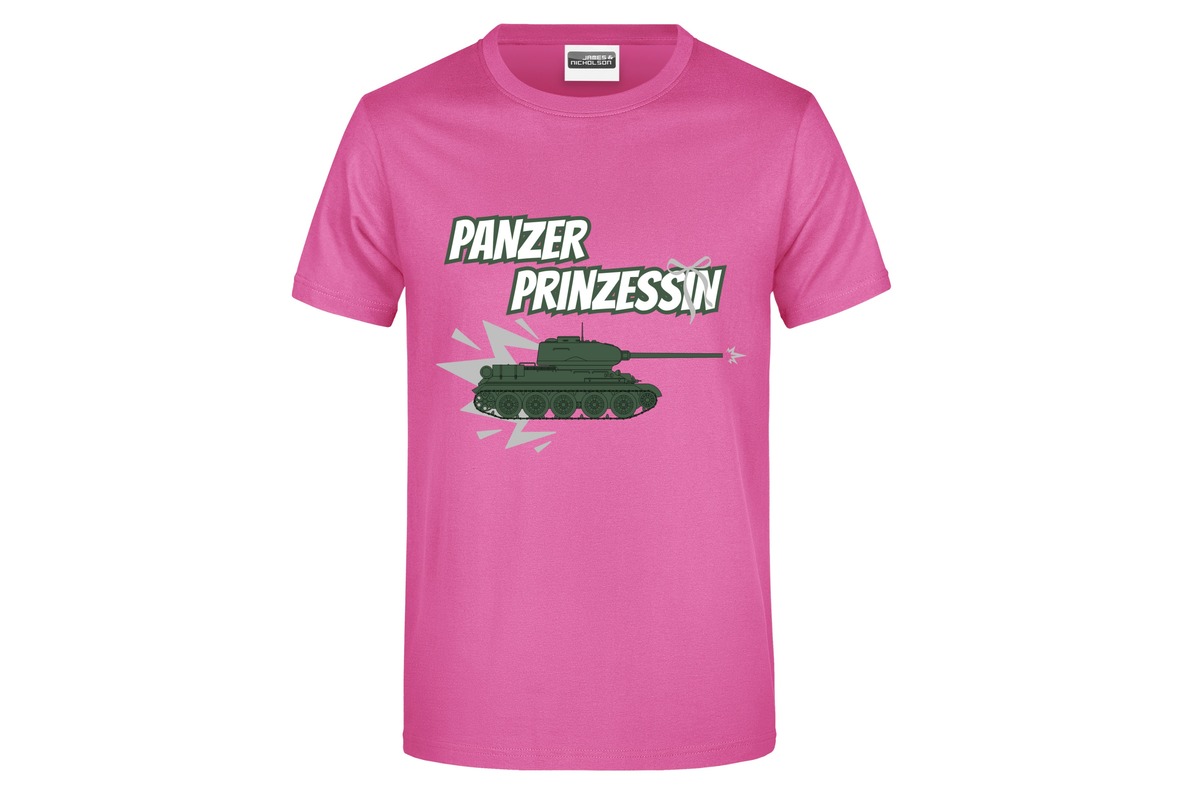 T-Shirt "Panzer Prinzessin" für Herren vorn