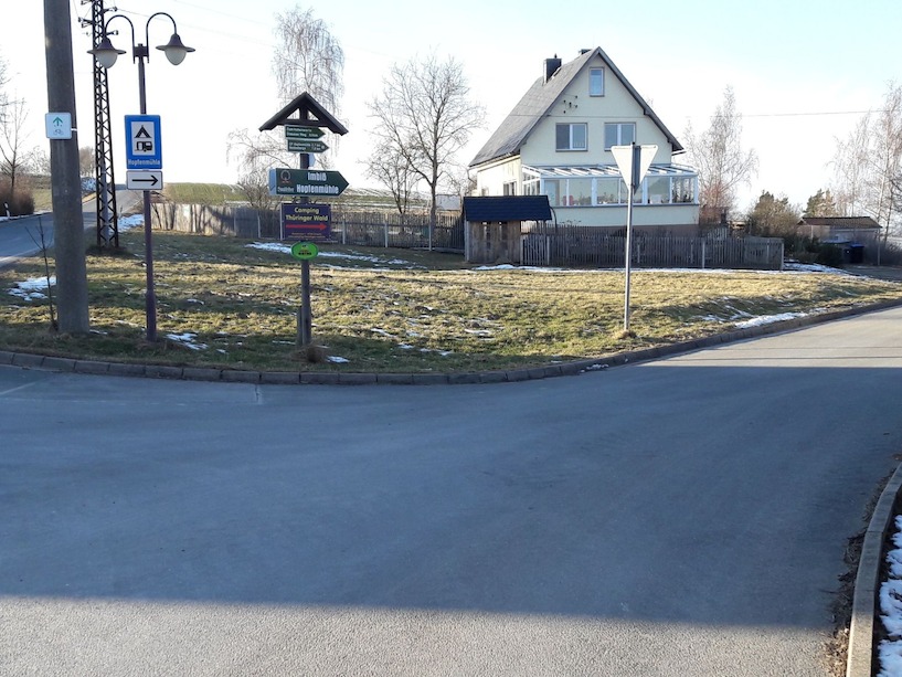 Wegweißer, Wandern, Drognitz, Campingplatz, Verkehrsschild, Straße