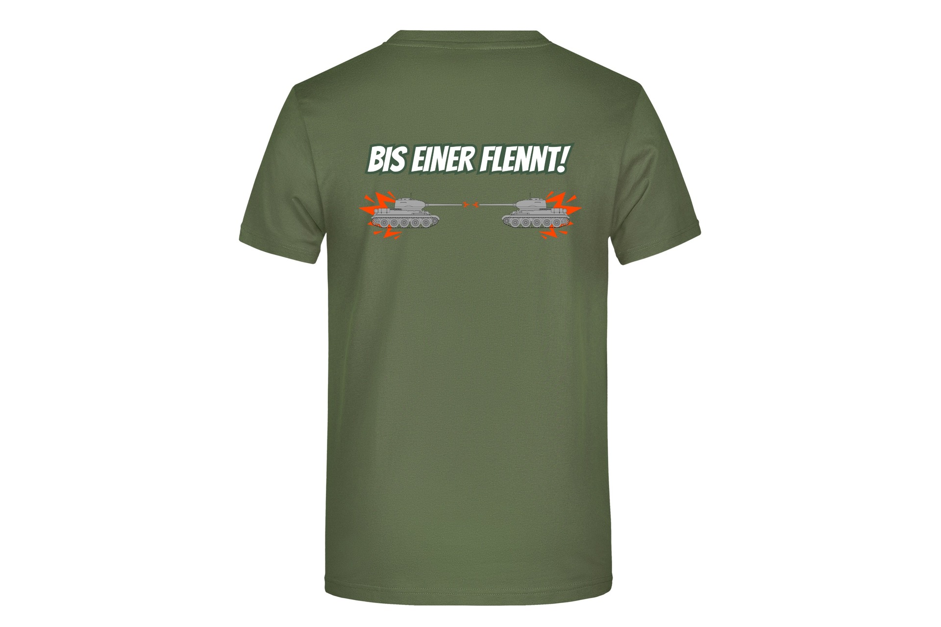 T-Shirt "Bis einer flennt!" für Herren hinten
