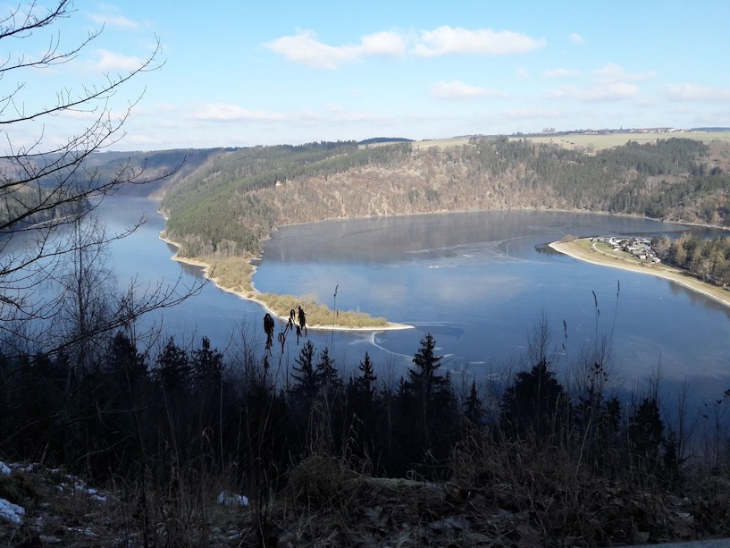 Hohenwarte, Drachenschwanz, Stausee, Thüringer Meer, Panoramablick, Aussicht, Wald, Wasser