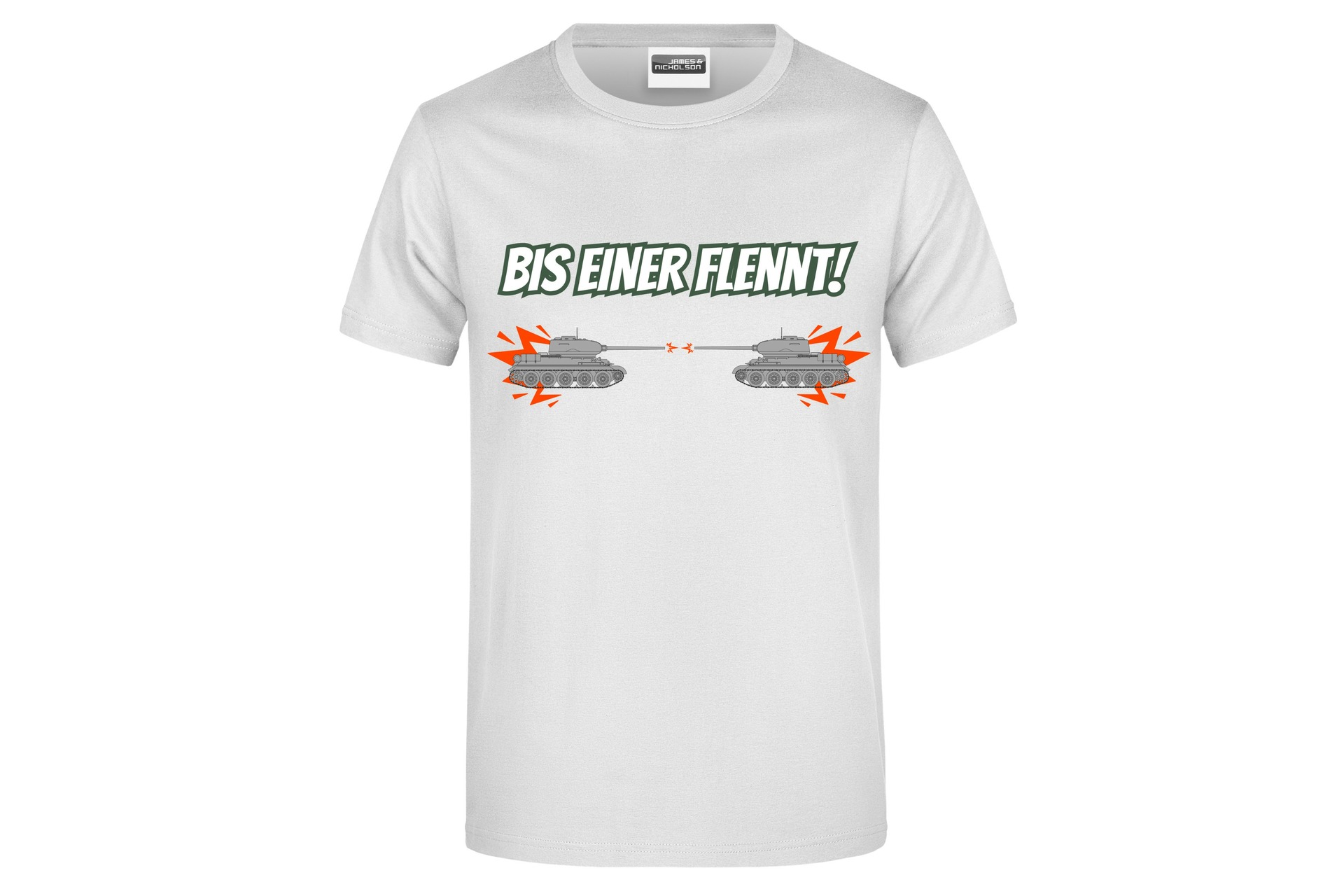 T-Shirt "Bis einer flennt!" für Herren vorn
