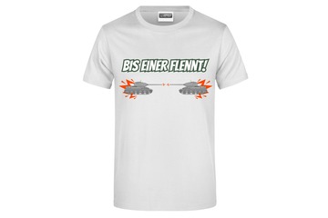 T-Shirt "Bis einer flennt!" für Herren vorn