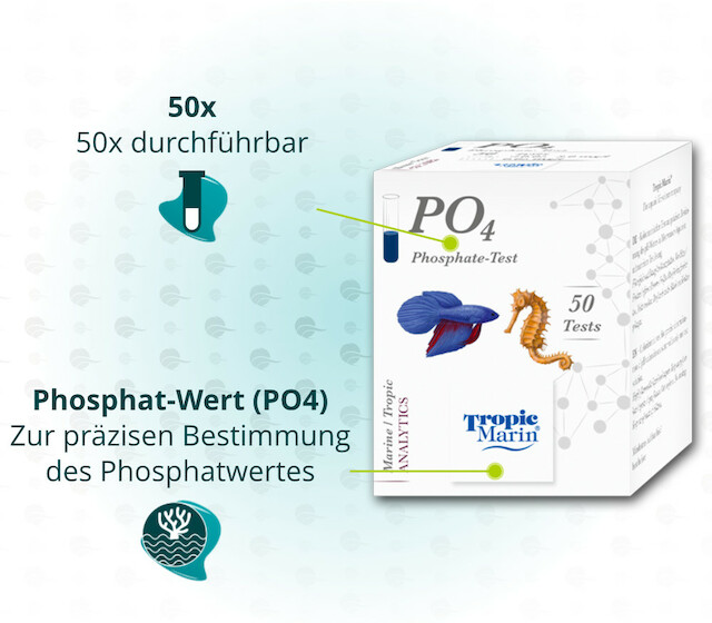 Dieses Bild zeigt die Vorteile von Tropic Marin Phosphat-Test