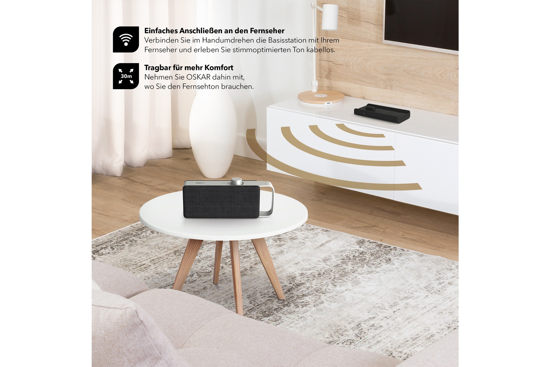 OSKAR Sprachverstärker & Hörverstärker für Fernsehen (TV)