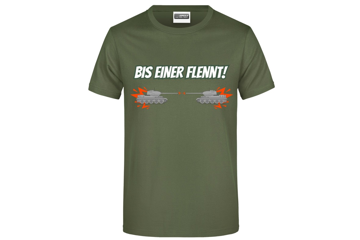T-Shirt "Bis einer flennt!" für Herren vorn
