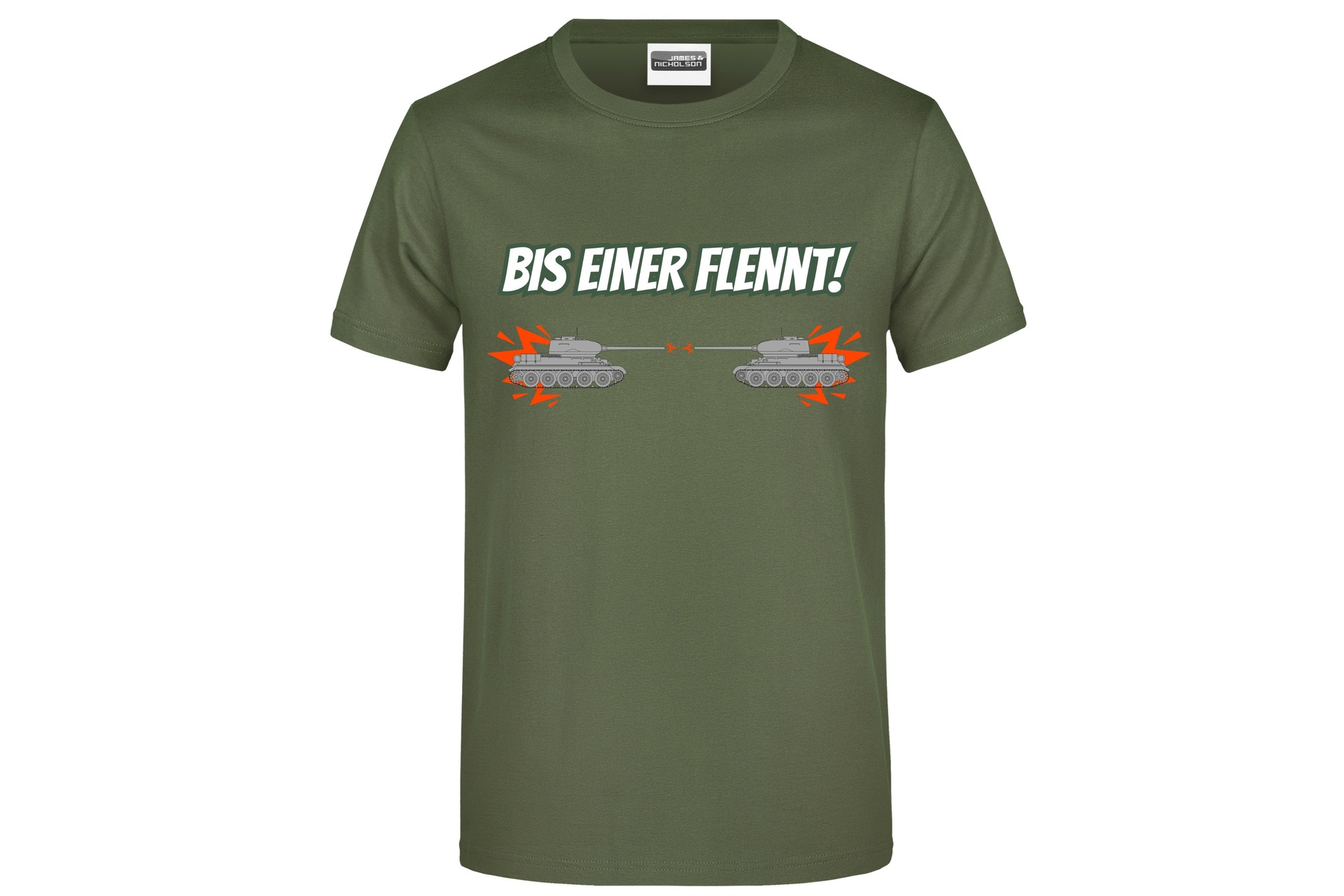 T-Shirt "Bis einer flennt!" für Herren vorn