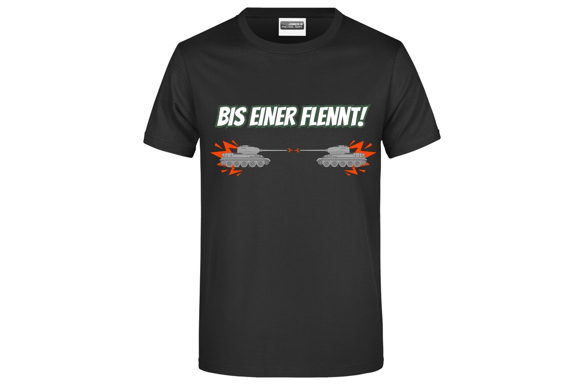 T-Shirt "Bis einer flennt!" für Herren vorn