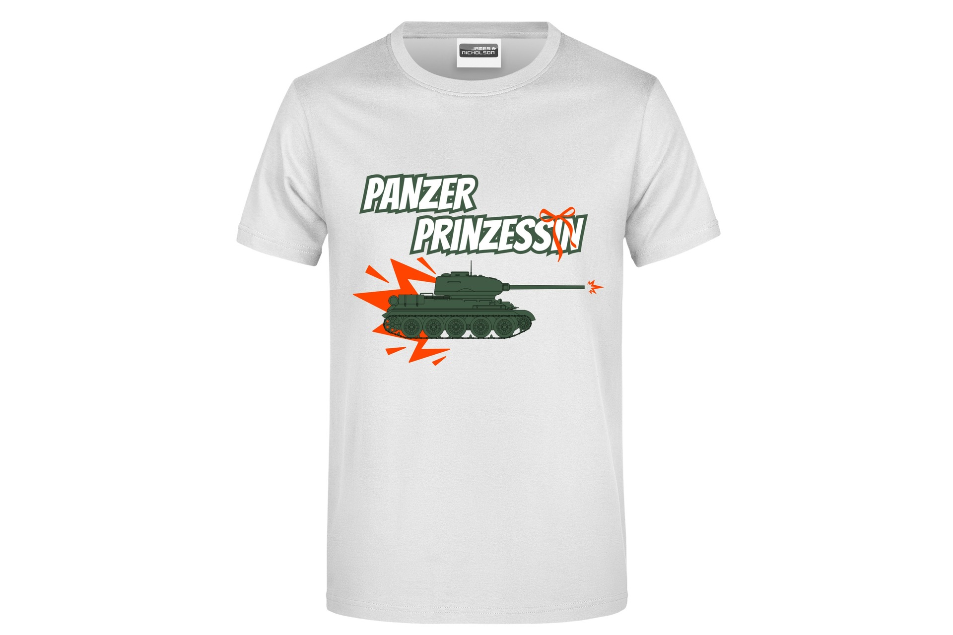 T-Shirt "Panzer Prinzessin" für Herren vorn