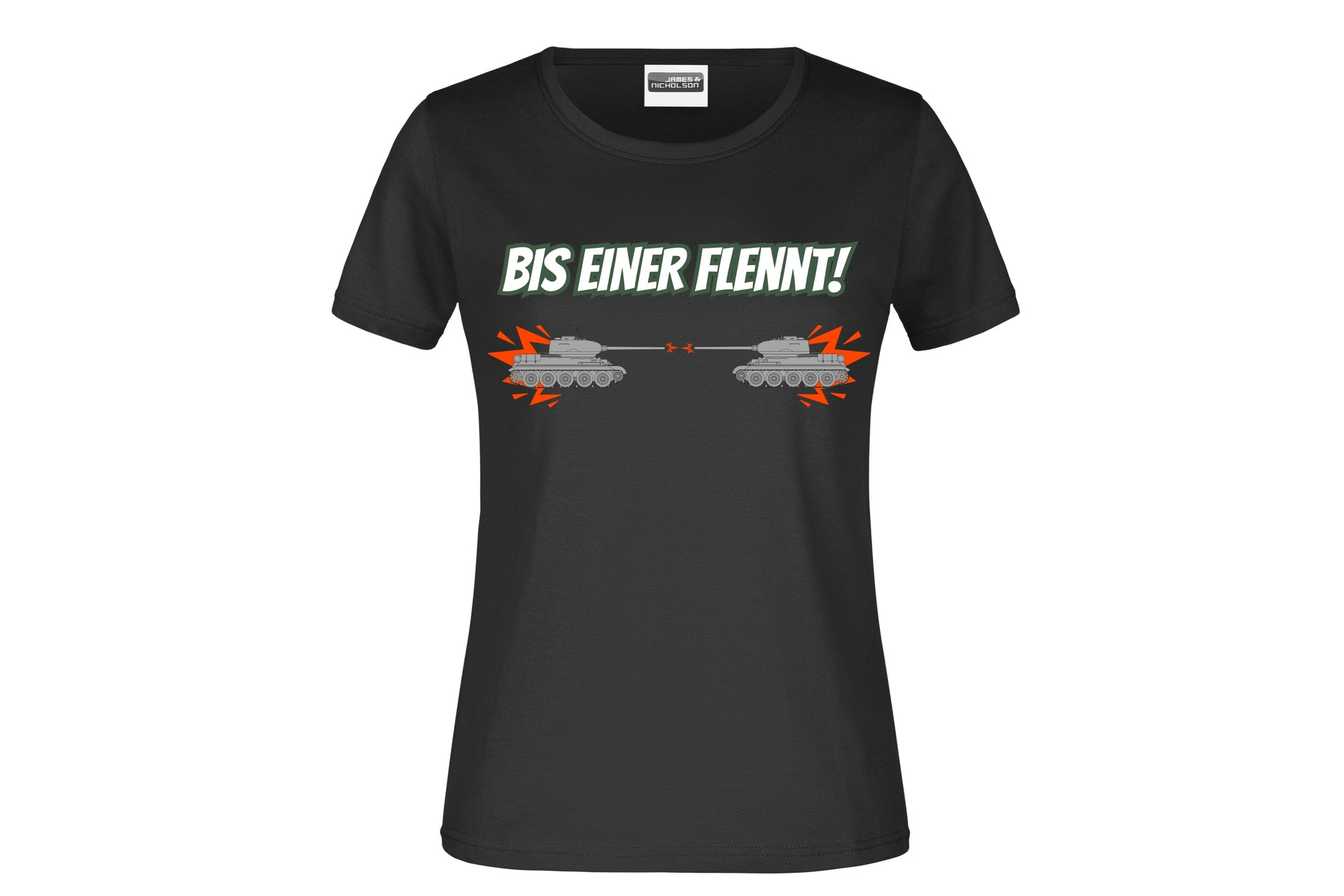 T-Shirt "Bis einer flennt!" für Damen vorn