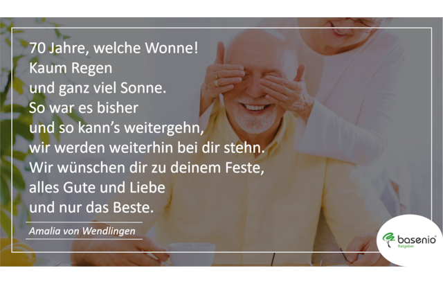 Männer zum geburtstagssprüche 70 lustige für 70 freche