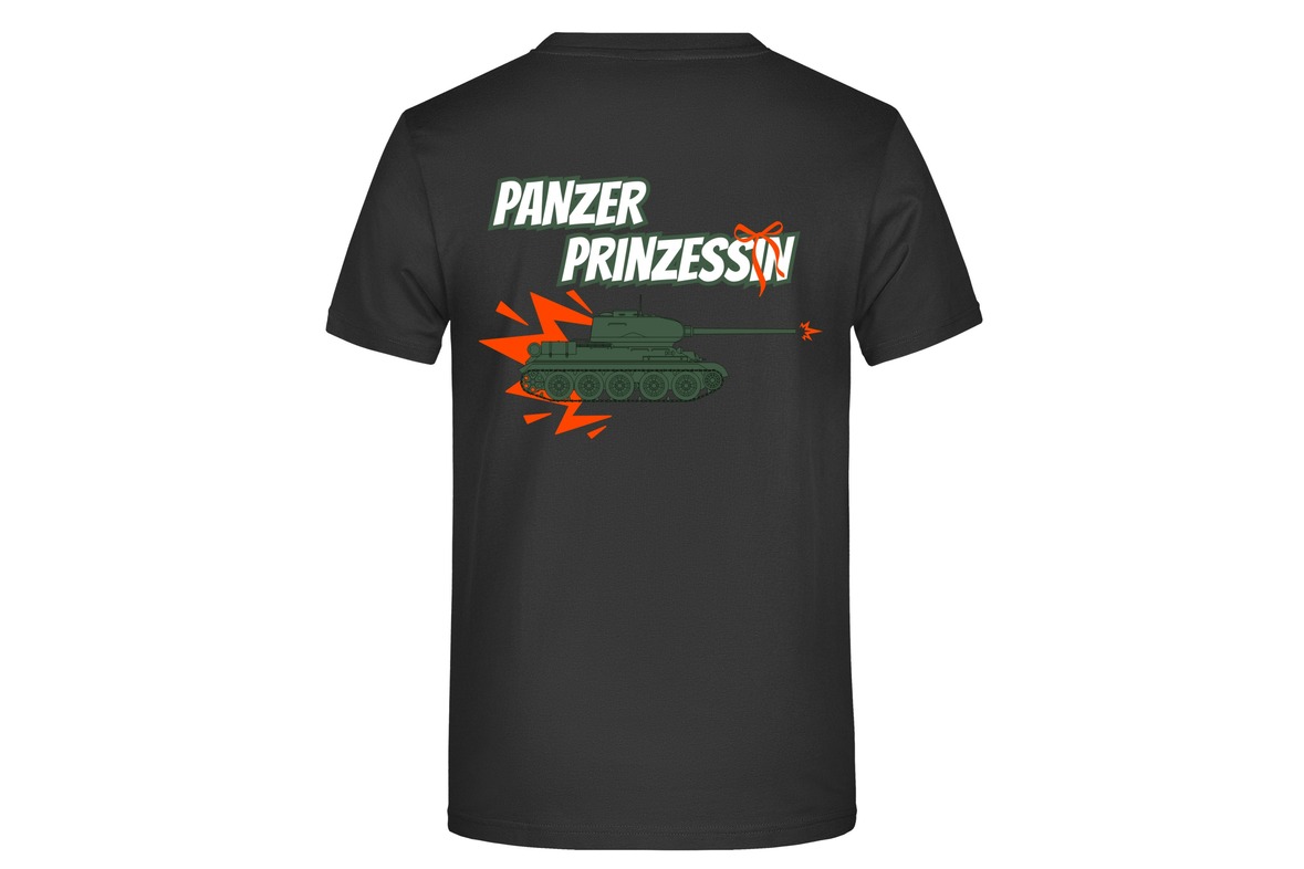 T-Shirt "Panzer Prinzessin" für Herren hinten