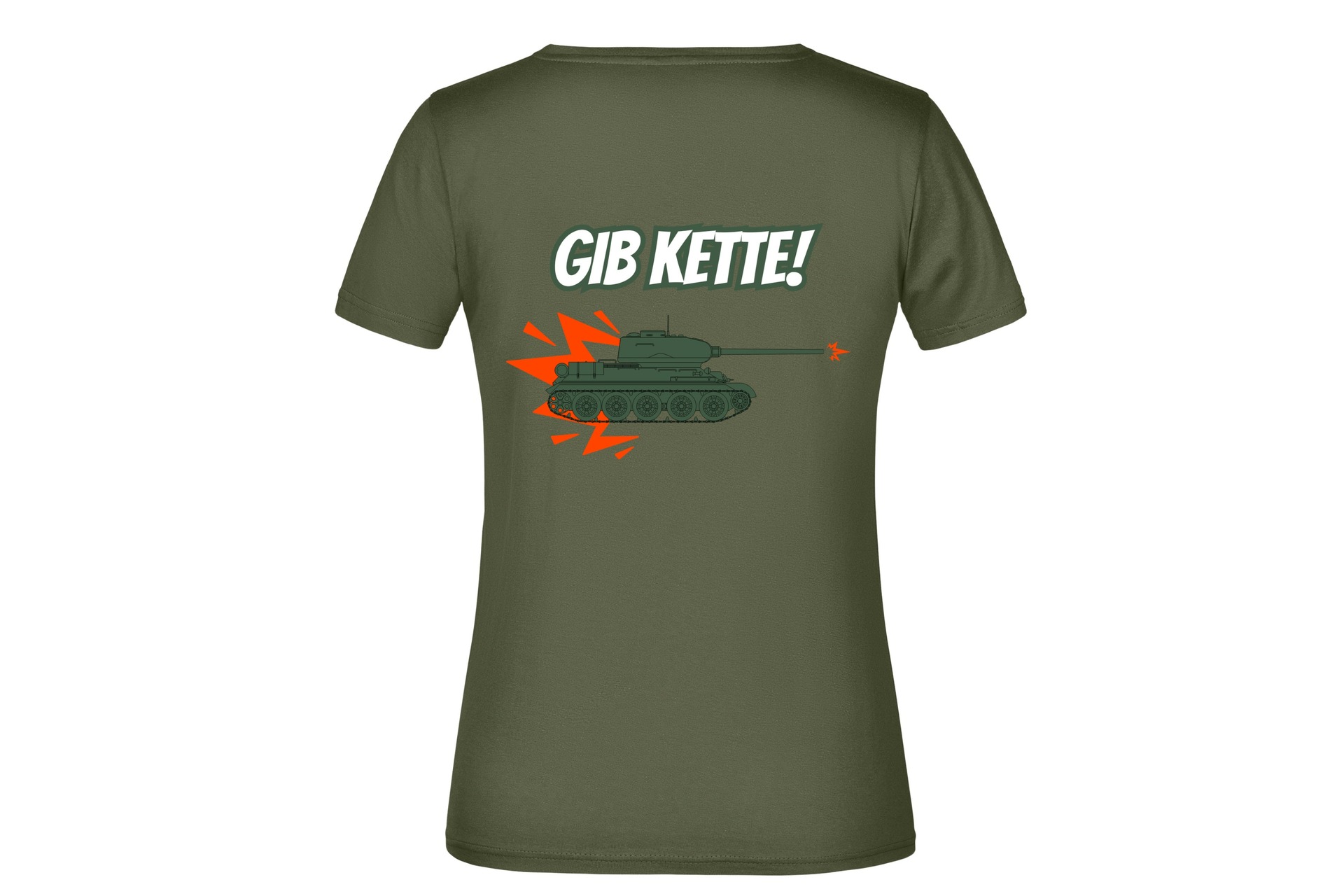 T-Shirt "Gib Kette!" für Damen hinten