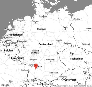 Karte von Ballonfahrt im Raum Herrenberg