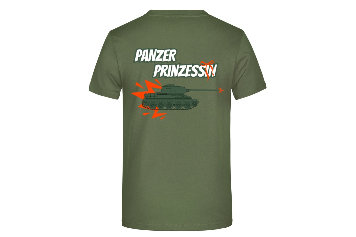 T-Shirt "Panzer Prinzessin" für Herren hinten