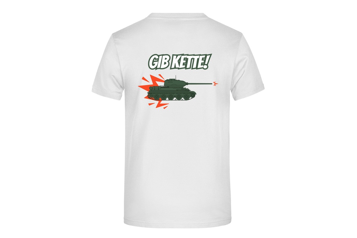 T-Shirt "Gib Kette!" für Herren hinten