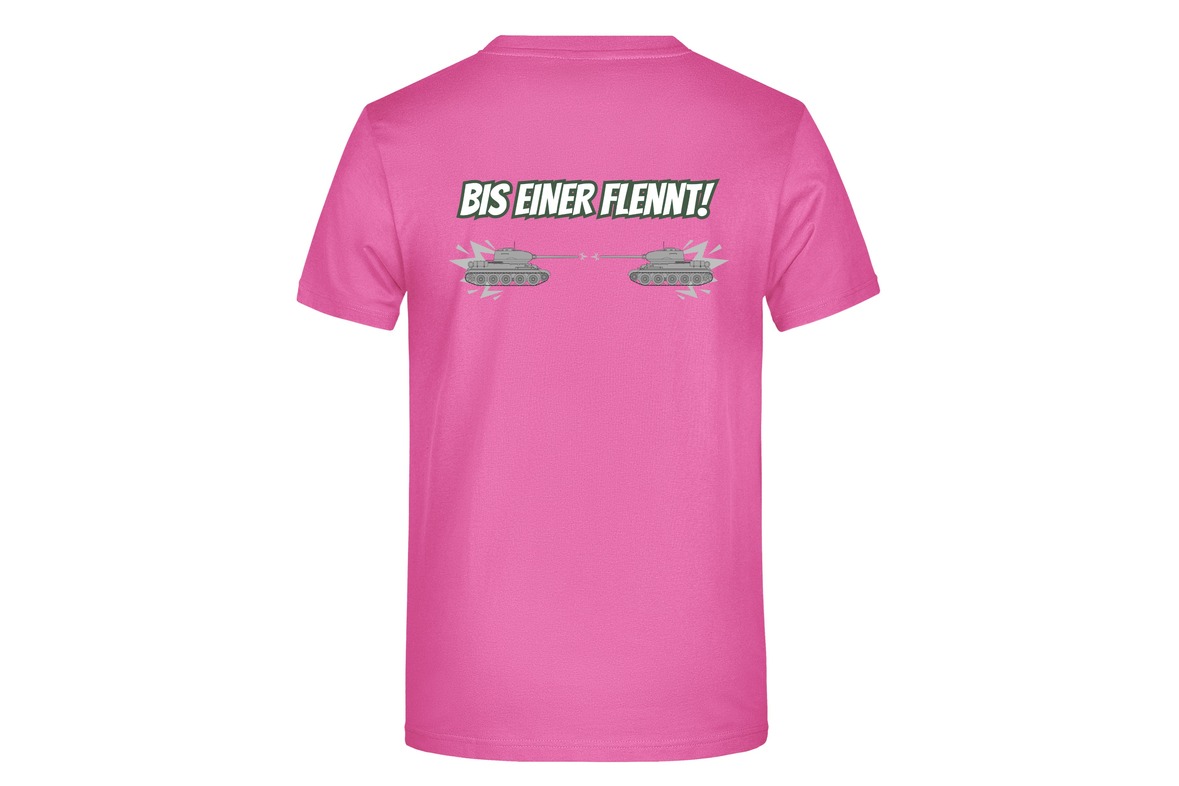 T-Shirt "Bis einer flennt!" für Herren hinten